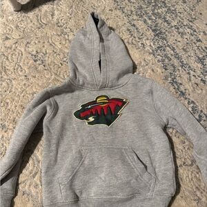 Gray Kids Hoodie MN Wild